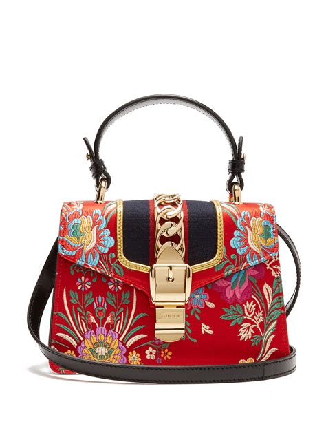 gucci floral handbag|gucci sylvie floral bag.